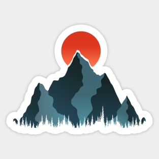 Adventure In The Mountains Art I Sticker